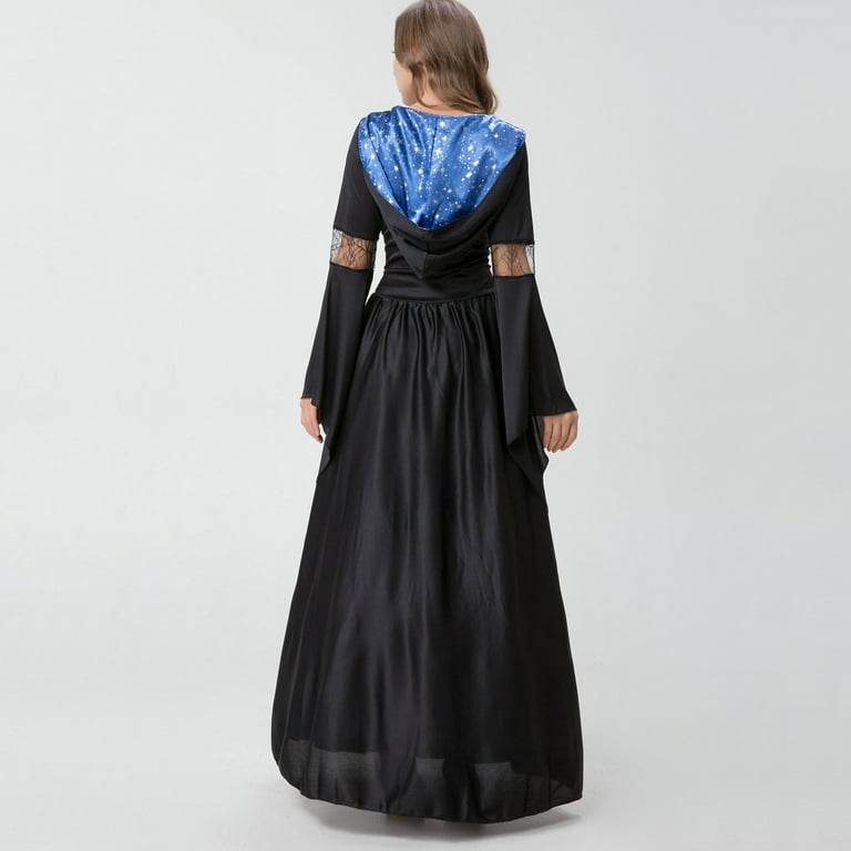 PMUYBHF Womens Casual Dress Ladies Witch Dress Dress up Vintage
