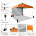 thumbnail image 4 of CROWN SHADES Canopy Tent 10x10 Pop Up Canopy Outdoor Shade with Pockets Sidewall, Easy Up Sun Shelter with One Person Set Up Center Lock Orange, 4 of 8