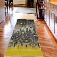 thumbnail image 3 of Ambesonne Urban Decorative Rug Carpet, Abstract Cityscape Atomic, 2' 5" x 7' 5", Black Yellow, 3 of 3