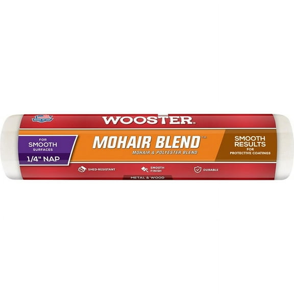 72-Pack of 9” x 1/4” Nap Wooster R207 Mohair Blend Professional Roller Cover