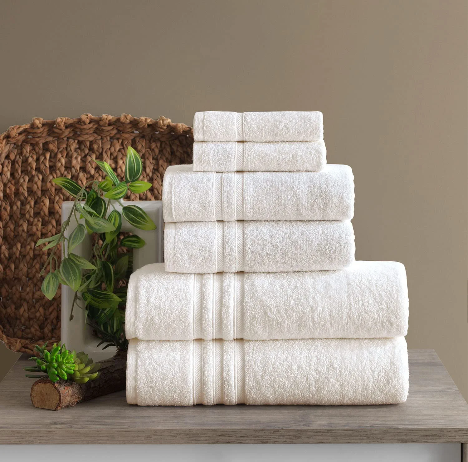 The Wonderfully Soft Six Piece Bath Towel Bundle | Origanami by hülyahome Quartz