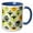Blue/White, variant on 3drose, Atomic Fifties Inspired Martinis in Grey, Lime, Cream, and Yellow, 11oz Magic Transforming Mug
