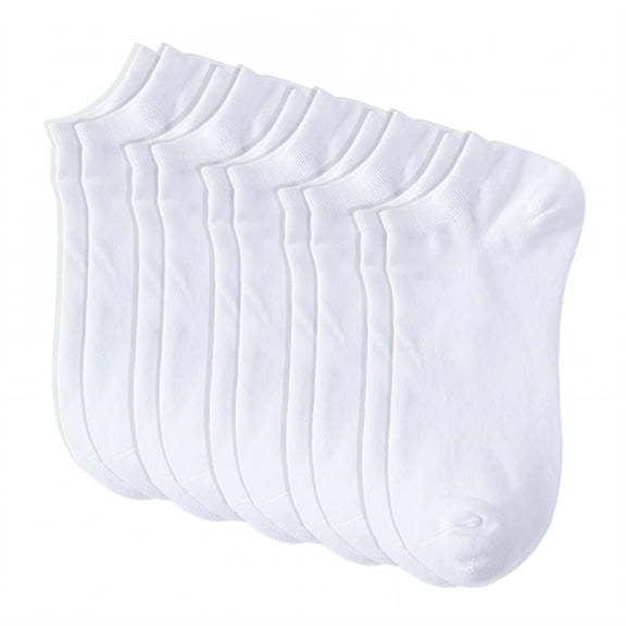 TELOLY 5Pairs Ankle Socks Men,All-Season Wear Athletic Socks,Unisex Design Mens No Show Socks,White2