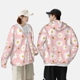 thumbnail image 3 of KLL Daisy And Bee Print Men's Women’s UPF 50+ Sun Protection Outdoor Hoodie Jacket Long Sleeve Fishing Hiking Performance Shirt-Medium, 3 of 6