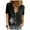 Black, variant on IROINNID Summer Tops For Women Under $10 Lapel Neck Short Sleeve Print Short Sleeves Tops On Sale