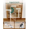 thumbnail image 6 of 36" Tall Gate  Pressguard P7 29-48" Auto Close Mounted Dog For Stairs Doorways & Hallway Protector Beasy Walk Thru Pet White, 6 of 9