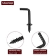 thumbnail image 4 of 120 Pack L Shape Hooks, Right Angle Screw Hooks for Hanging, Black, 4 of 7