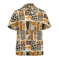 thumbnail image 5 of joogoo Men's Hawaiian Shirt Animal Skins Leopard Short Sleeve Casual Button Down Shirts XL, 5 of 6