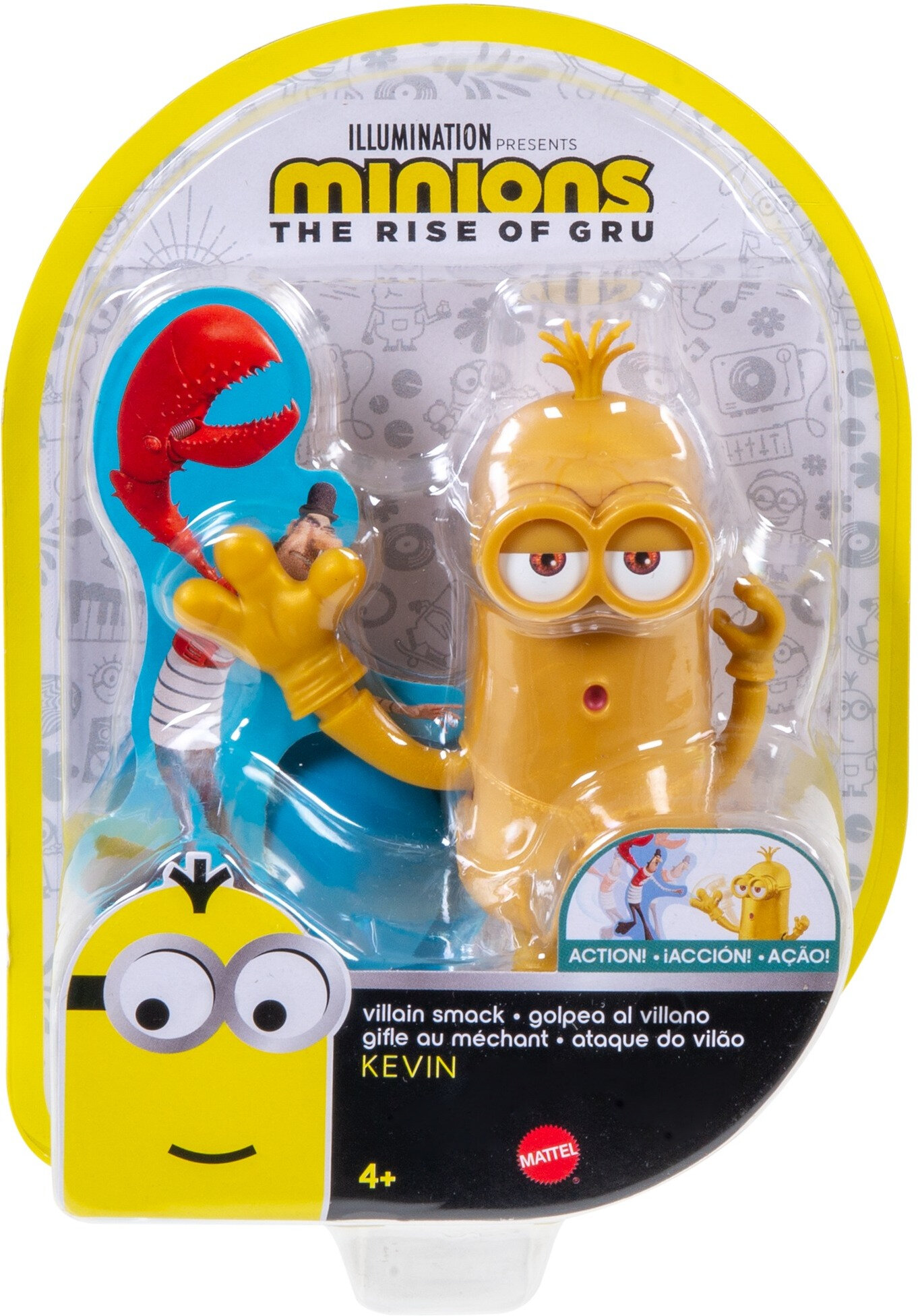 Minions The Rise Of Gru Villain Smack Kevin Action Figure Toy For 4 Year Olds Up Walmart Com