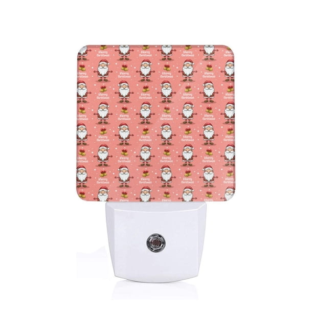 Balery Merry Christmas Santa Claus Luz Nocturna LED con Sensor Automático, Enchufe con Sensor Crepuscular, Luz Suave de 0.5W para Dormitorio, Pasillo, Baño-US