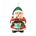 thumbnail image 2 of Christmas Santa Claus Acrylic Ornament, Decorative Hanging Pendant, Xmas Tree Holiday Party Home Decor Gift Use, 2 of 6