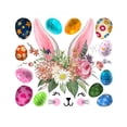 thumbnail image 2 of CoreLiving Easter Window Stickers Oil Painting Happy Bunny Eggs Spring Decorations for Indoor Glass Windows Home Office Holiday Party Supplies Gift Ideas, 2 of 6