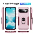 thumbnail image 2 of For Google Pixel 10 / Pixel 10 Pro Case With 360° Rotation Metal Ring Holder【Magnetic Car Mount】Shockproof Rugged Full Body Protection Heavy Duty Dust/Drop Proof Cover Case​,Pink, 2 of 9