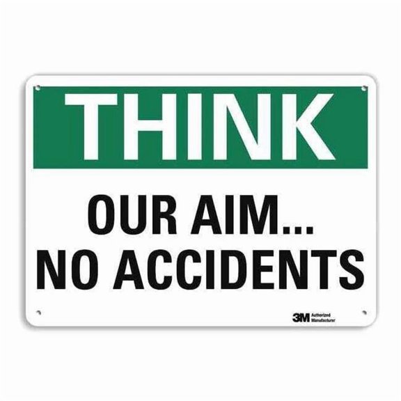 Safety Sign, 10 in H, 14 in W, Plastic, English, U7-1308-NP_14X10