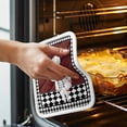 thumbnail image 3 of Red Kitchen Chef Pot Holders for Kitchen Heatproof Potholder, 2 Pack Black Plaid Gourmet Food Vintage Hot Pads Multipurpose Oven Pads Cloth Potholders Trivet for Cooking and Baking, 3 of 8