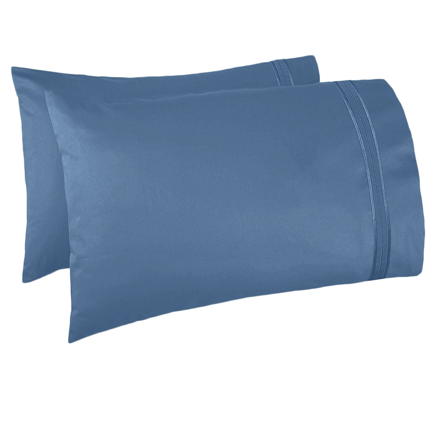 6 Piece 1800 Collection Bed Sheet Set with Extra Pillowcases, Deep Pockets Fitted Sheet, 100% Soft Microfiber, Hypoallergenic, Cool & Breathable, California King, Blue Heaven