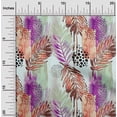 thumbnail image 2 of oneOone Tissu Georgette Viscose Pêche Feuilles Matériel de Robe Tissu Imprimé Tissu au Mètre 42 Pouces de Large-R5, 2 of 5