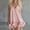 Pink, variant on Plus Size Women's Bubble Mini Dress Dressy Sleeveless Adjustable Straps Summer Dresses V Neck Backless Cocktail Dress