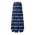 thumbnail image 5 of adviicd Flowy Maxi Skirts for Women 2025 Summer Casual Floral High Waisted Plus Size Long Boho Work Skirt with Pockets Dark Blue, M, 5 of 5