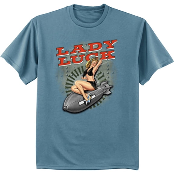Lady Luck Pin-Up Girl Army Navy T-shirt