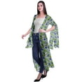 thumbnail image 3 of Moomaya Printed Georgette Beach Clothes For Women Long Shrug Cover Up Cardigan, 3 of 5