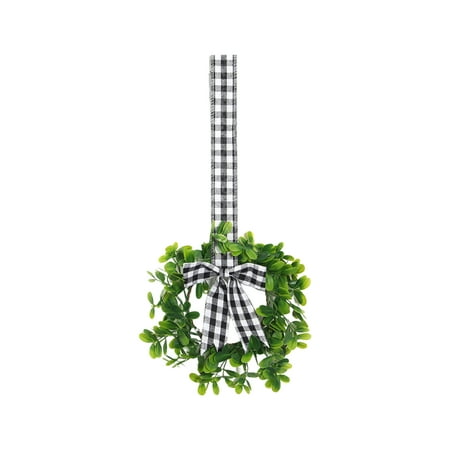 

Faux Kitchen Cabinet Wreaths 9in with Graid Hanging Bow Design Christmas Hanging Pendant