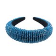 thumbnail image 2 of Qarigey Diademas con cuentas de cristal con purpurina, tocado de punto Flexible para el cabello, tocado para mujer, fiesta, colorido brillante Accesorio para el cabello azul fluorescente Qarigey AP010971-22B, 2 of 5