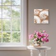 thumbnail image 4 of Framed Canvas Wall Art for Living Room Brown Shell Wall Decor, Coastal Conch Ocean Marine Life Aesthetic Paintings for Bedroom Office Kitchen Bathroom, Ready to Hang Artwork Wall Pictures 16x16 Inch, 4 of 9