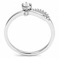 thumbnail image 2 of High polished (no plating) Stainless Steel Ring with AAA Grade CZ in Clear for Women Style DA143, 2 of 4