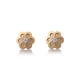 thumbnail image 1 of Aretes de oro 14k GIALLO Broquel Flor trompeda dorada con circonia, 1 of 5