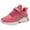 Watermelon Red, variant on Kids Running Shoes Girls Lightweight Mesh Color Block Sneakers Comfy Arch Support Cushioning Soft Sole Hook and Loop Tennis Athletic Shoes Purple 4 Big Kid