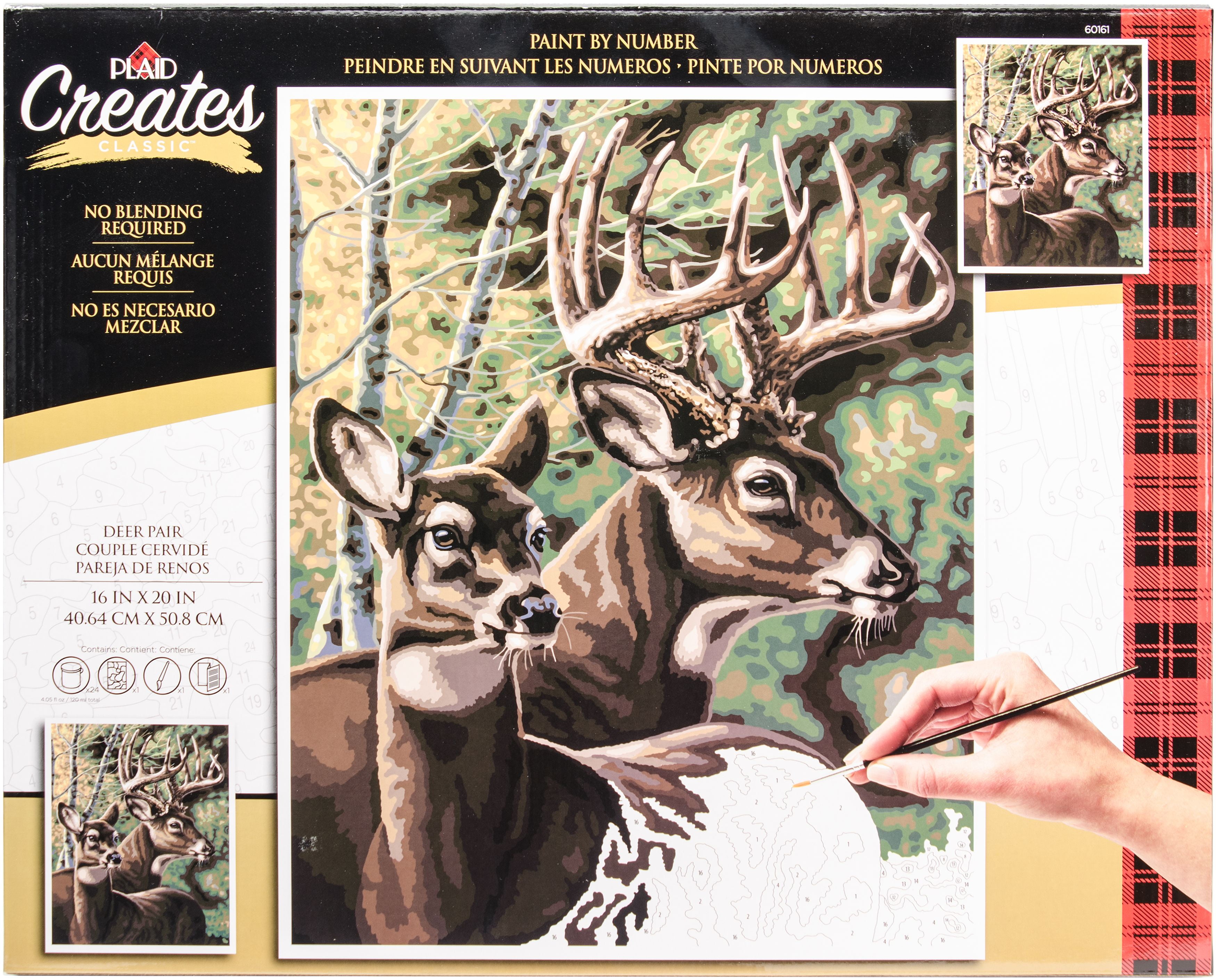 Paint By Number Kit 16"X20"Deer Pair