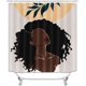 thumbnail image 2 of Juego de 4 cortinas de ducha con diseño de chica negra, bailarina de ballet, mujer afroamericana, decoración de baño, cortina de ducha impermeable de tela rosa, alfombra de baño antideslizante, 2 of 7