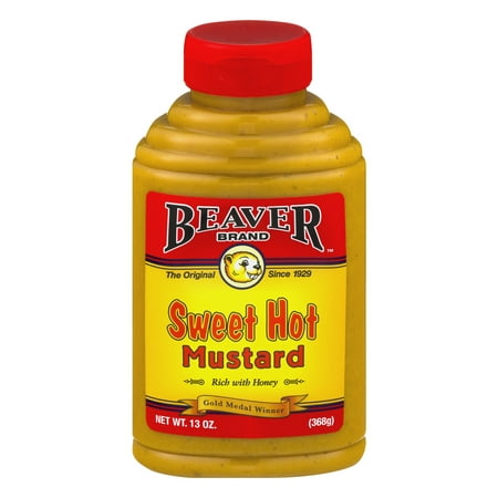 (2 Pack) Beaver Brand Sweet Hot Mustard, 13 Fl Oz (Best Mustard For Hot Dogs)