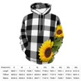thumbnail image 2 of Black White Check Sunflowers 3d Sweatshirts Hoodie Fashion Casual Personality Men's Women Street Hoodie Pullovers Long Sleeve Comfortable Top, 2 of 6