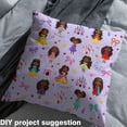 thumbnail image 2 of Feelyou Kids Black Princess Fabric by the Yard 3 Yards, Cartoon Bow-tie Home Decor Fabric by the Yard, Fairy Tale Castle Sewing Fabric, Super Cozy Room Decor, 2 of 6