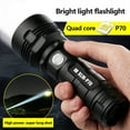 thumbnail image 2 of Flashlight P70 Flashlight Quad-core Strong Light Flashlight Rechargeable Ultra-bright Long-range Led Searchlight ,Powerful Illumination, 2 of 7