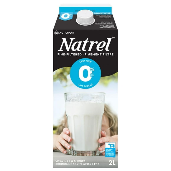 Natrel Fine-filtered 0% Fat Free Skim Milk, 2 L