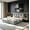 Gray, variant on Modern King Size Upholstered Bed Frame with Segmented Plump Compressed Sponge Headboard, Shiny velvet & Sturdy Leg, Gray