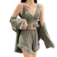 thumbnail image 4 of Ensemble de 3 Pyjamas pour Femmes Ensembles Pyjamas et Shorts Pyjamas Tenues de Détente, 4 of 5
