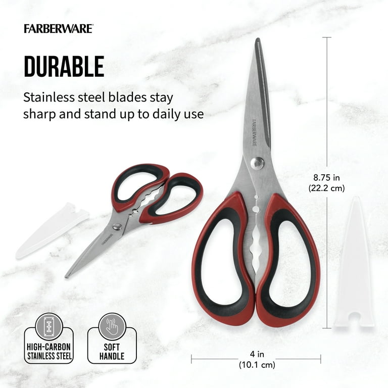 Farberware Soft 2 Grips Kitchen and Red and Black Herb Shears