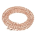 thumbnail image 5 of Nuragold 14k Real Rose Gold 1.8mm Rope Chain Diamond Cut Necklace (16"-30") Italian Jewelry for Men & Women, 5 of 11