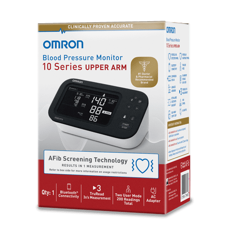 Omron - 10 Series Upper Arm Blood Pressure Monitor - Black