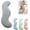Gray, variant on Pea Pod Body Pillow, Cooling Breathable Ergonomic Full Support Pillows, PP Cotton Filled, Removable Washable Cover, for Side/Back/Stomach Sleepers, Adults (Gray, Small)