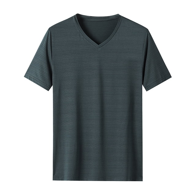 BOBOGOJP T-Shirts de Mode pour Hommes Manches Courtes Col Rond Tuniques Décontractées Blouse (Vert,m)