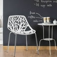thumbnail image 4 of Costway Set of 6 Birch Sapling Plastic Dining Side Chairs Stackable Accent Armless White, 4 of 10