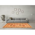 thumbnail image 3 of Ahgly Company Indoor Rectangle Oriental Orange Modern Area Rugs, 6' x 9', 3 of 4