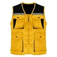 thumbnail image 2 of purcolt Womens Reflective Safety Vests Color Block High Visibility Multi Pocket Zipper Front Work Waistcoats Yellow L, 2 of 7