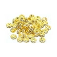 thumbnail image 1 of Unique Bargains 4mm Spacer Beads, 100pcs Bead Spacers Rhinestone Round Bulk Beads for Jewelry Making, Gold, 1 of 5