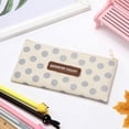thumbnail image 1 of Dots Lattice Pencil Case Stationery Storage Box School Creative Canvas Bag, 1 of 1